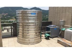 惠州雅居乐白鹭湖伊云美地别墅3吨配3匹空气能热水器安装完工